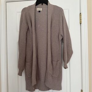 Universal Thread Taupe Open-Front Cardigan